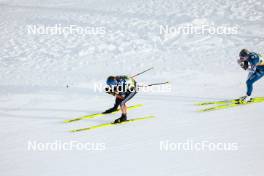 21.01.2024, Oberhof, Germany (GER): Katharina Hennig (GER), Anne Kyllonen (FIN), (l-r)  - FIS world cup cross-country, relay, Oberhof (GER). www.nordicfocus.com. © Modica/NordicFocus. Every downloaded picture is fee-liable.