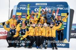 21.01.2024, Oberhof, Germany (GER): Katherine Sauerbrey (GER), Katharina Hennig (GER), Pia Fink (GER), Victoria Carl (GER), Lisa Lohmann (GER), Verena Veit (GER), Coletta Rydzek (GER), Lena Keck (GER), (l-r)  - FIS world cup cross-country, relay, Oberhof (GER). www.nordicfocus.com. © Modica/NordicFocus. Every downloaded picture is fee-liable.