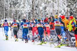 21.01.2024, Oberhof, Germany (GER): Linn Svahn (SWE), Katherine Sauerbrey (GER), Juliette Ducordeau (FRA), Anna Comarella (ITA), Giuliana Werro (SUI), Lisa Lohmann (GER), (l-r)  - FIS world cup cross-country, relay, Oberhof (GER). www.nordicfocus.com. © Authamayou/NordicFocus. Every downloaded picture is fee-liable.