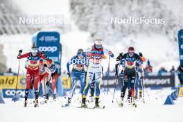 21.01.2024, Oberhof, Germany (GER): Kristin Austgulen Fosnaes (NOR), Linn Svahn (SWE), Katherine Sauerbrey (GER), (l-r)  - FIS world cup cross-country, relay, Oberhof (GER). www.nordicfocus.com. © Modica/NordicFocus. Every downloaded picture is fee-liable.