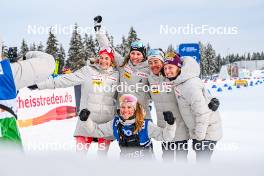 21.01.2024, Oberhof, Germany (GER): Giuliana Werro (SUI), Desiree Steiner (SUI), Marina Kaelin (SUI), Alina Meier (SUI), (l-r)  - FIS world cup cross-country, relay, Oberhof (GER). www.nordicfocus.com. © Authamayou/NordicFocus. Every downloaded picture is fee-liable.