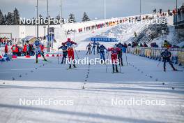 21.01.2024, Oberhof, Germany (GER): Mattis Stenshagen (NOR), Johannes Hoesflot Klaebo (NOR), Federico Pellegrino (ITA), (l-r)  - FIS world cup cross-country, relay, Oberhof (GER). www.nordicfocus.com. © Authamayou/NordicFocus. Every downloaded picture is fee-liable.