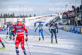21.01.2024, Oberhof, Germany (GER): Perttu Hyvarinen (FIN), Federico Pellegrino (ITA), (l-r)  - FIS world cup cross-country, relay, Oberhof (GER). www.nordicfocus.com. © Authamayou/NordicFocus. Every downloaded picture is fee-liable.