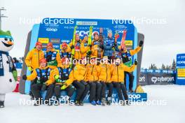 21.01.2024, Oberhof, Germany (GER): Katherine Sauerbrey (GER), Katharina Hennig (GER), Pia Fink (GER), Victoria Carl (GER), (l-r)  - FIS world cup cross-country, relay, Oberhof (GER). www.nordicfocus.com. © Authamayou/NordicFocus. Every downloaded picture is fee-liable.