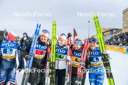 21.01.2024, Oberhof, Germany (GER): Johanna Matintalo (FIN), Anne Kyllonen (FIN), Krista Parmakoski (FIN), Jasmi Joensuu (FIN), (l-r)  - FIS world cup cross-country, relay, Oberhof (GER). www.nordicfocus.com. © Authamayou/NordicFocus. Every downloaded picture is fee-liable.