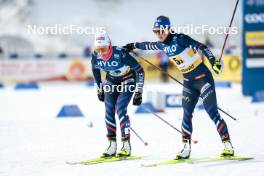 21.01.2024, Oberhof, Germany (GER): Lena Quintin (FRA), Flora Dolci (FRA), (l-r)  - FIS world cup cross-country, relay, Oberhof (GER). www.nordicfocus.com. © Modica/NordicFocus. Every downloaded picture is fee-liable.