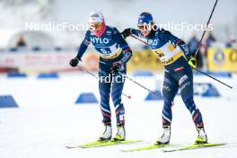 21.01.2024, Oberhof, Germany (GER): Lena Quintin (FRA), Flora Dolci (FRA), (l-r)  - FIS world cup cross-country, relay, Oberhof (GER). www.nordicfocus.com. © Modica/NordicFocus. Every downloaded picture is fee-liable.