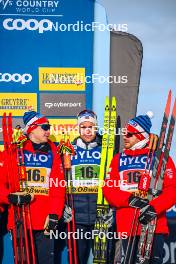 21.01.2024, Oberhof, Germany (GER): Simen Hegstad Krueger (NOR), Didrik Toenseth (NOR), Haavard Solaas Taugboel (NOR), (l-r)  - FIS world cup cross-country, relay, Oberhof (GER). www.nordicfocus.com. © Authamayou/NordicFocus. Every downloaded picture is fee-liable.