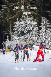 21.01.2024, Oberhof, Germany (GER): Katherine Sauerbrey (GER), Lisa Lohmann (GER), Kristin Austgulen Fosnaes (NOR), (l-r)  - FIS world cup cross-country, relay, Oberhof (GER). www.nordicfocus.com. © Authamayou/NordicFocus. Every downloaded picture is fee-liable.