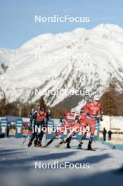 27.01.2024, Goms, Switzerland (SUI): Michael Hellweger (ITA), Erik Valnes (NOR), Johannes Hoesflot Klaebo (NOR), (l-r)  - FIS world cup cross-country, individual sprint, Goms (SUI). www.nordicfocus.com. © Modica/NordicFocus. Every downloaded picture is fee-liable.