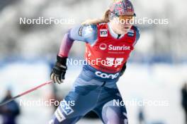 27.01.2024, Goms, Switzerland (SUI): Samantha Smith (USA) - FIS world cup cross-country, individual sprint, Goms (SUI). www.nordicfocus.com. © Modica/NordicFocus. Every downloaded picture is fee-liable.