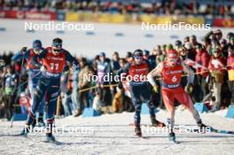 27.01.2024, Goms, Switzerland (SUI): Niilo Moilanen (FIN), Federico Pellegrino (ITA), (l-r)  - FIS world cup cross-country, individual sprint, Goms (SUI). www.nordicfocus.com. © Modica/NordicFocus. Every downloaded picture is fee-liable.