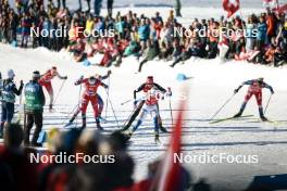 27.01.2024, Goms, Switzerland (SUI): Mathilde Myhrvold (NOR), Coletta Rydzek (GER), Maja Dahlqvist (SWE), Tereza Beranova (CZE), (l-r)  - FIS world cup cross-country, individual sprint, Goms (SUI). www.nordicfocus.com. © Modica/NordicFocus. Every downloaded picture is fee-liable.