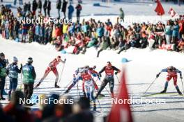 27.01.2024, Goms, Switzerland (SUI): Maja Dahlqvist (SWE), Coletta Rydzek (GER), Tereza Beranova (CZE), (l-r)  - FIS world cup cross-country, individual sprint, Goms (SUI). www.nordicfocus.com. © Modica/NordicFocus. Every downloaded picture is fee-liable.