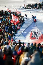 27.01.2024, Goms, Switzerland (SUI): Emil Danielsson (SWE), Federico Pellegrino (ITA), Jules Chappaz (FRA), Michael Hellweger (ITA), Paal Golberg (NOR), (l-r)  - FIS world cup cross-country, individual sprint, Goms (SUI). www.nordicfocus.com. © Modica/NordicFocus. Every downloaded picture is fee-liable.