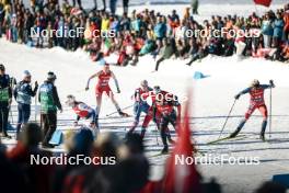 27.01.2024, Goms, Switzerland (SUI): Maja Dahlqvist (SWE), Coletta Rydzek (GER), Tereza Beranova (CZE), (l-r)  - FIS world cup cross-country, individual sprint, Goms (SUI). www.nordicfocus.com. © Modica/NordicFocus. Every downloaded picture is fee-liable.