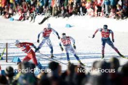 27.01.2024, Goms, Switzerland (SUI): Erik Valnes (NOR), Johan Haeggstroem (SWE), (l-r)  - FIS world cup cross-country, individual sprint, Goms (SUI). www.nordicfocus.com. © Modica/NordicFocus. Every downloaded picture is fee-liable.