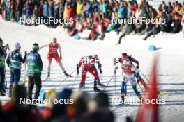 27.01.2024, Goms, Switzerland (SUI): Mathilde Myhrvold (NOR), Maja Dahlqvist (SWE), (l-r)  - FIS world cup cross-country, individual sprint, Goms (SUI). www.nordicfocus.com. © Modica/NordicFocus. Every downloaded picture is fee-liable.