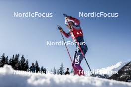 27.01.2024, Goms, Switzerland (SUI): Zak Ketterson (USA) - FIS world cup cross-country, individual sprint, Goms (SUI). www.nordicfocus.com. © Modica/NordicFocus. Every downloaded picture is fee-liable.