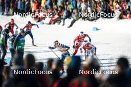 27.01.2024, Goms, Switzerland (SUI): Jessie Diggins (USA), Frida Karlsson (SWE), Tiril Udnes Weng (NOR), (l-r)  - FIS world cup cross-country, individual sprint, Goms (SUI). www.nordicfocus.com. © Modica/NordicFocus. Every downloaded picture is fee-liable.