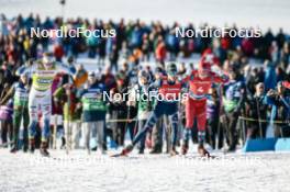 27.01.2024, Goms, Switzerland (SUI): Edvin Anger (SWE), Michael Hellweger (ITA), Haavard Solaas Taugboel (NOR), (l-r)  - FIS world cup cross-country, individual sprint, Goms (SUI). www.nordicfocus.com. © Modica/NordicFocus. Every downloaded picture is fee-liable.