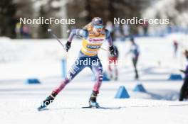 27.01.2024, Goms, Switzerland (SUI): Jessie Diggins (USA) - FIS world cup cross-country, individual sprint, Goms (SUI). www.nordicfocus.com. © Modica/NordicFocus. Every downloaded picture is fee-liable.