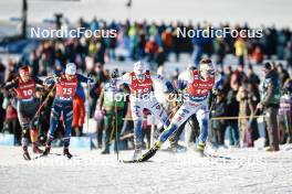 27.01.2024, Goms, Switzerland (SUI): Emil Danielsson (SWE), Johan Haeggstroem (SWE), (l-r)  - FIS world cup cross-country, individual sprint, Goms (SUI). www.nordicfocus.com. © Modica/NordicFocus. Every downloaded picture is fee-liable.