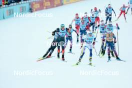 28.01.2024, Goms, Switzerland (SUI): Victoria Carl (GER), Frida Karlsson (SWE), Jessie Diggins (USA), (l-r)  - FIS world cup cross-country, mass, Goms (SUI). www.nordicfocus.com. © Modica/NordicFocus. Every downloaded picture is fee-liable.
