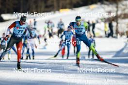 28.01.2024, Goms, Switzerland (SUI): Thomas Stephen (CAN), Miha Simenc (SLO), (l-r)  - FIS world cup cross-country, mass, Goms (SUI). www.nordicfocus.com. © Modica/NordicFocus. Every downloaded picture is fee-liable.
