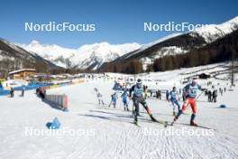 28.01.2024, Goms, Switzerland (SUI): Jakob Walther (GER), Juuso Haarala (FIN), Adam Fellner (CZE), (l-r)  - FIS world cup cross-country, mass, Goms (SUI). www.nordicfocus.com. © Modica/NordicFocus. Every downloaded picture is fee-liable.