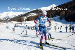 28.01.2024, Goms, Switzerland (SUI): Peter Wolter (USA), Bjoern Sandstroem (SWE), (l-r)  - FIS world cup cross-country, mass, Goms (SUI). www.nordicfocus.com. © Modica/NordicFocus. Every downloaded picture is fee-liable.