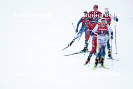 26.01.2024, Goms, Switzerland (SUI): Krista Parmakoski (FIN), Maria Hartz Melling (NOR), Francesca Franchi (ITA), (l-r)  - FIS world cup cross-country, mixed relay, Goms (SUI). www.nordicfocus.com. © Modica/NordicFocus. Every downloaded picture is fee-liable.