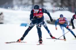 26.01.2024, Goms, Switzerland (SUI): Elia Barp (ITA) - FIS world cup cross-country, mixed relay, Goms (SUI). www.nordicfocus.com. © Modica/NordicFocus. Every downloaded picture is fee-liable.