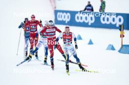 26.01.2024, Goms, Switzerland (SUI): Tiril Udnes Weng (NOR), Linn Svahn (SWE), (l-r)  - FIS world cup cross-country, mixed relay, Goms (SUI). www.nordicfocus.com. © Modica/NordicFocus. Every downloaded picture is fee-liable.