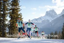 09.02.2024, Canmore, Canada (CAN): Andrew Musgrave (GBR), Gus Schumacher (USA), (l-r)  - FIS world cup cross-country, 15km mass, Canmore (CAN). www.nordicfocus.com. © Modica/NordicFocus. Every downloaded picture is fee-liable.