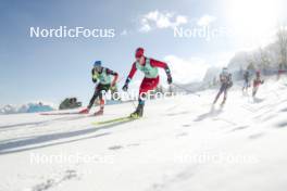 09.02.2024, Canmore, Canada (CAN): Lucas Boegl (GER), Mattis Stenshagen (NOR), Zanden Mcmullen (USA), (l-r)  - FIS world cup cross-country, 15km mass, Canmore (CAN). www.nordicfocus.com. © Modica/NordicFocus. Every downloaded picture is fee-liable.