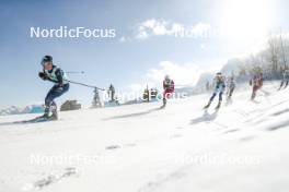 09.02.2024, Canmore, Canada (CAN): Jules Lapierre (FRA), Paal Golberg (NOR), Johan Haeggstroem (SWE), (l-r)  - FIS world cup cross-country, 15km mass, Canmore (CAN). www.nordicfocus.com. © Modica/NordicFocus. Every downloaded picture is fee-liable.