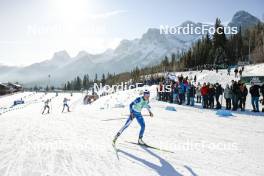 09.02.2024, Canmore, Canada (CAN): Patricija Eiduka (LAT), Rosie Brennan (USA), Kerttu Niskanen (FIN), (l-r)  - FIS world cup cross-country, 15km mass, Canmore (CAN). www.nordicfocus.com. © Modica/NordicFocus. Every downloaded picture is fee-liable.