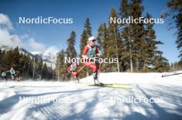 09.02.2024, Canmore, Canada (CAN): Heidi Weng (NOR), Astrid Oeyre Slind (NOR), (l-r)  - FIS world cup cross-country, 15km mass, Canmore (CAN). www.nordicfocus.com. © Modica/NordicFocus. Every downloaded picture is fee-liable.