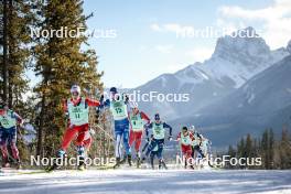 09.02.2024, Canmore, Canada (CAN): Perttu Hyvarinen (FIN), Martin Loewstroem Nyenget (NOR), (l-r)  - FIS world cup cross-country, 15km mass, Canmore (CAN). www.nordicfocus.com. © Modica/NordicFocus. Every downloaded picture is fee-liable.