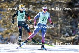 09.02.2024, Canmore, Canada (CAN): Lisa Lohmann (GER), Sydney Palmer-Leger (USA), (l-r)  - FIS world cup cross-country, 15km mass, Canmore (CAN). www.nordicfocus.com. © Modica/NordicFocus. Every downloaded picture is fee-liable.