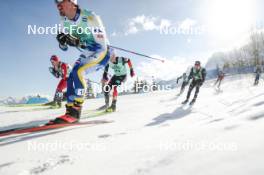 09.02.2024, Canmore, Canada (CAN): Erik Valnes (NOR), Simone Dapra (ITA), (l-r)  - FIS world cup cross-country, 15km mass, Canmore (CAN). www.nordicfocus.com. © Modica/NordicFocus. Every downloaded picture is fee-liable.
