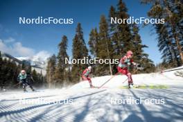 09.02.2024, Canmore, Canada (CAN): Tiril Udnes Weng (NOR), Teresa Stadlober (AUT), (l-r)  - FIS world cup cross-country, 15km mass, Canmore (CAN). www.nordicfocus.com. © Modica/NordicFocus. Every downloaded picture is fee-liable.