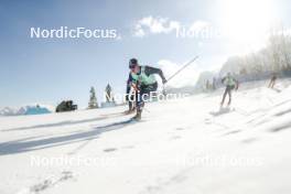 09.02.2024, Canmore, Canada (CAN): Jules Chappaz (FRA), Gus Schumacher (USA), (l-r)  - FIS world cup cross-country, 15km mass, Canmore (CAN). www.nordicfocus.com. © Modica/NordicFocus. Every downloaded picture is fee-liable.
