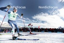 10.02.2024, Canmore, Canada (CAN): Niilo Moilanen (FIN), Gus Schumacher (USA), (l-r)  - FIS world cup cross-country, individual sprint, Canmore (CAN). www.nordicfocus.com. © Modica/NordicFocus. Every downloaded picture is fee-liable.