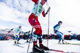 10.02.2024, Canmore, Canada (CAN): Mathilde Myhrvold (NOR), Jasmin Kahara (FIN), Maja Dahlqvist (SWE), Nicole Monsorno (ITA), (l-r)  - FIS world cup cross-country, individual sprint, Canmore (CAN). www.nordicfocus.com. © Modica/NordicFocus. Every downloaded picture is fee-liable.
