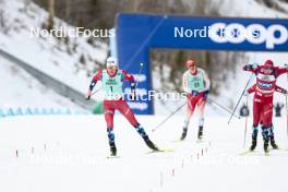 10.02.2024, Canmore, Canada (CAN): Johannes Hoesflot Klaebo (NOR), Erik Valnes (NOR), (l-r)  - FIS world cup cross-country, individual sprint, Canmore (CAN). www.nordicfocus.com. © Modica/NordicFocus. Every downloaded picture is fee-liable.