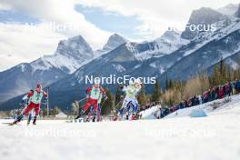 10.02.2024, Canmore, Canada (CAN): Haavard Solaas Taugboel (NOR), Johannes Hoesflot Klaebo (NOR), Edvin Anger (SWE), (l-r)  - FIS world cup cross-country, individual sprint, Canmore (CAN). www.nordicfocus.com. © Modica/NordicFocus. Every downloaded picture is fee-liable.