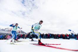 10.02.2024, Canmore, Canada (CAN): Johanna Hagstroem (SWE), Jasmi Joensuu (FIN), (l-r)  - FIS world cup cross-country, individual sprint, Canmore (CAN). www.nordicfocus.com. © Modica/NordicFocus. Every downloaded picture is fee-liable.