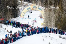 10.02.2024, Canmore, Canada (CAN): Kristine Stavaas Skistad (NOR), Maja Dahlqvist (SWE), Linn Svahn (SWE), Johanna Hagstroem (SWE), Jessie Diggins (USA), Tiril Udnes Weng (NOR), (l-r)  - FIS world cup cross-country, individual sprint, Canmore (CAN). www.nordicfocus.com. © Modica/NordicFocus. Every downloaded picture is fee-liable.